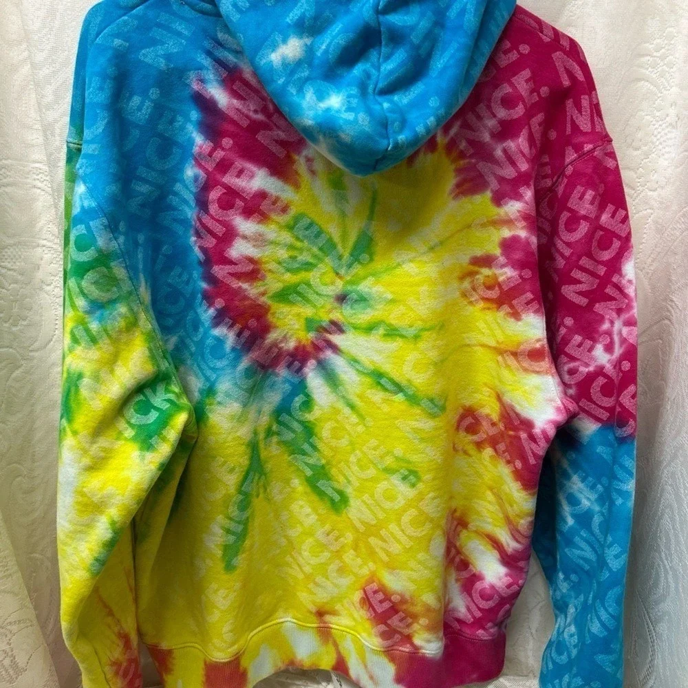 NiceKicks by Nike Tie-Dye‎ Hoodie with 'Nice' Print